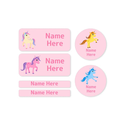 Unicorn Mixed Name Label Pack