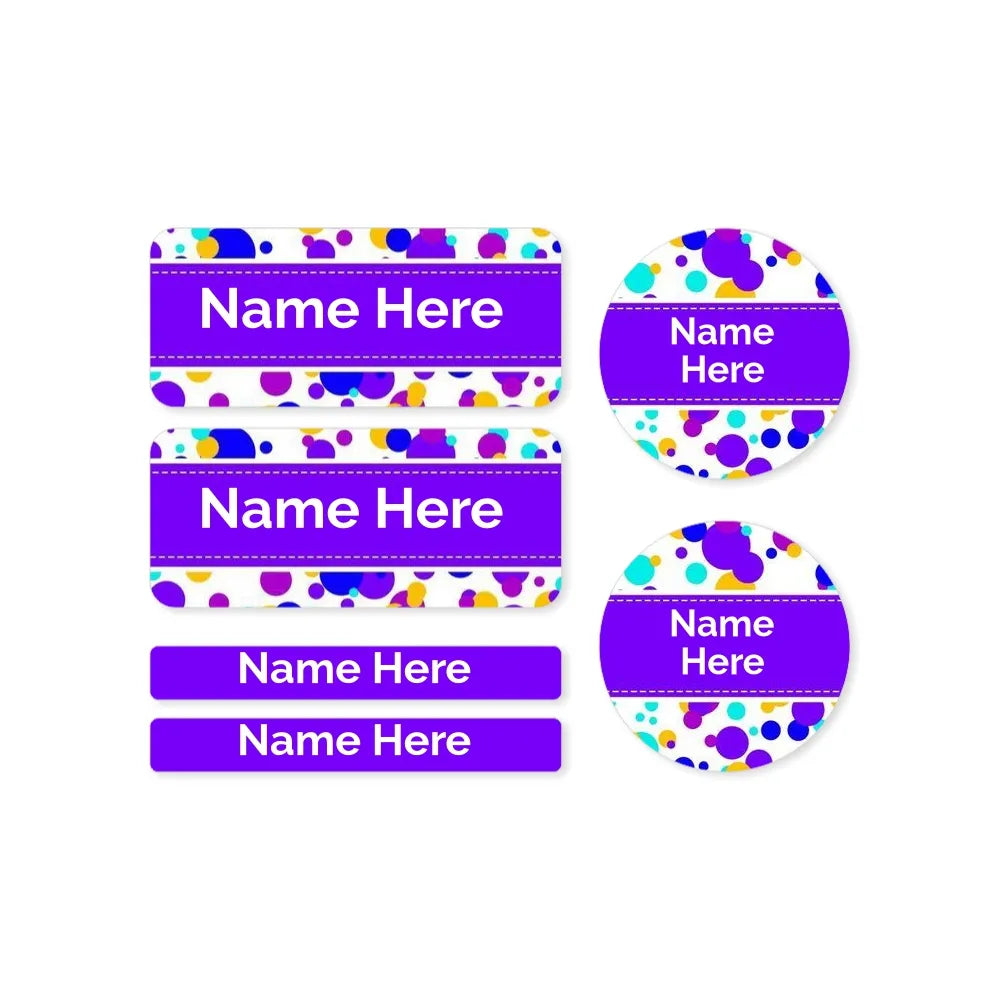 Bubbles Mixed Name Label Pack