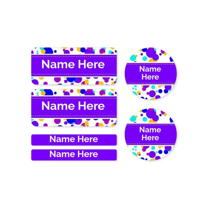 Bubbles Mixed Name Label Pack