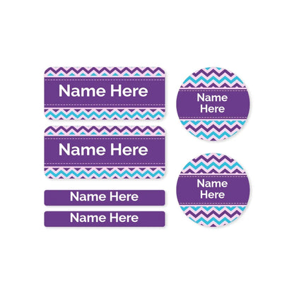 Chevron Mixed Name Label Pack