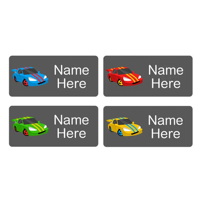 Racing Car Rectangle Name Labels