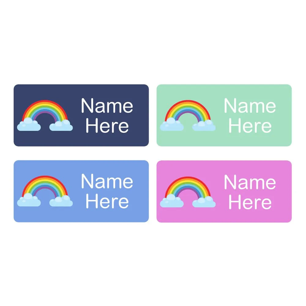 Rainbow Rectangle Name Labels