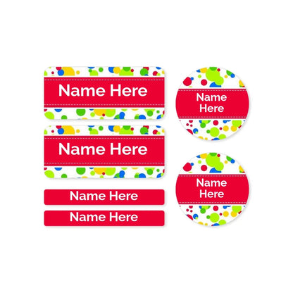 Bubbles Mixed Name Label Pack