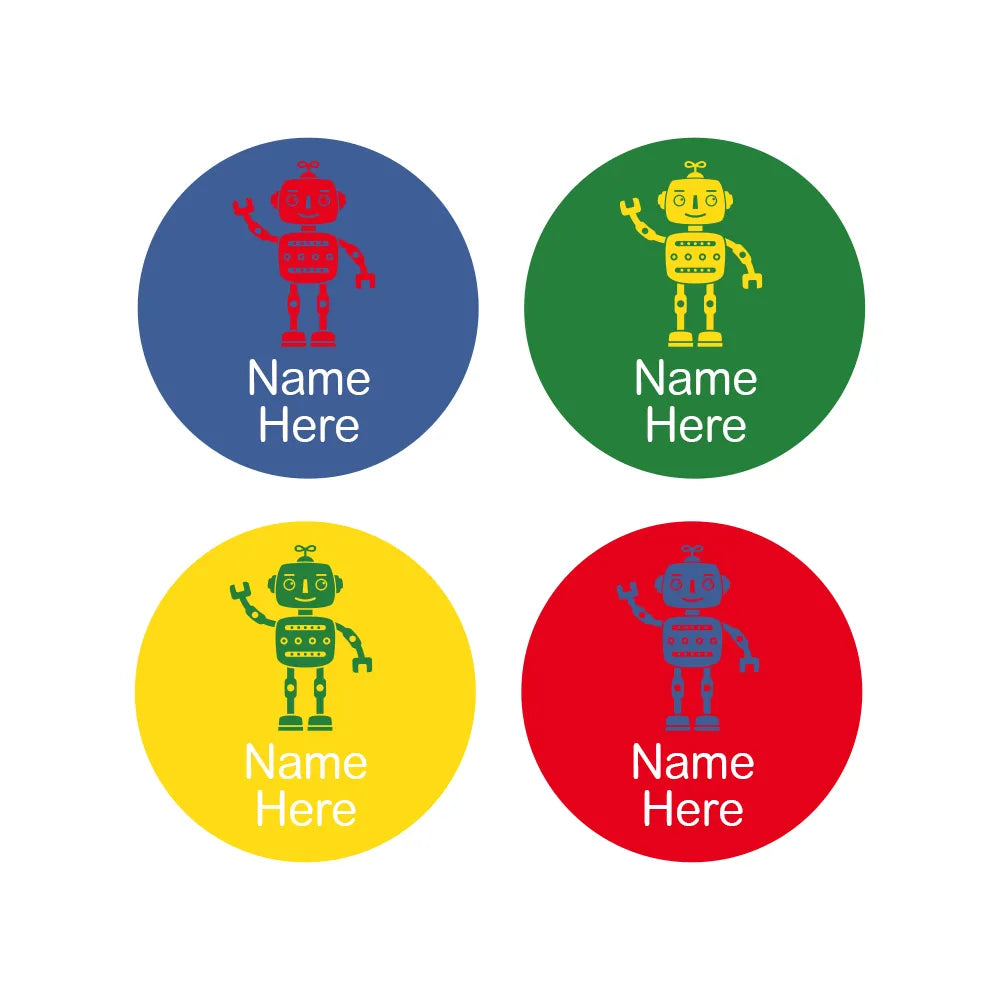 Robot Round Name Labels