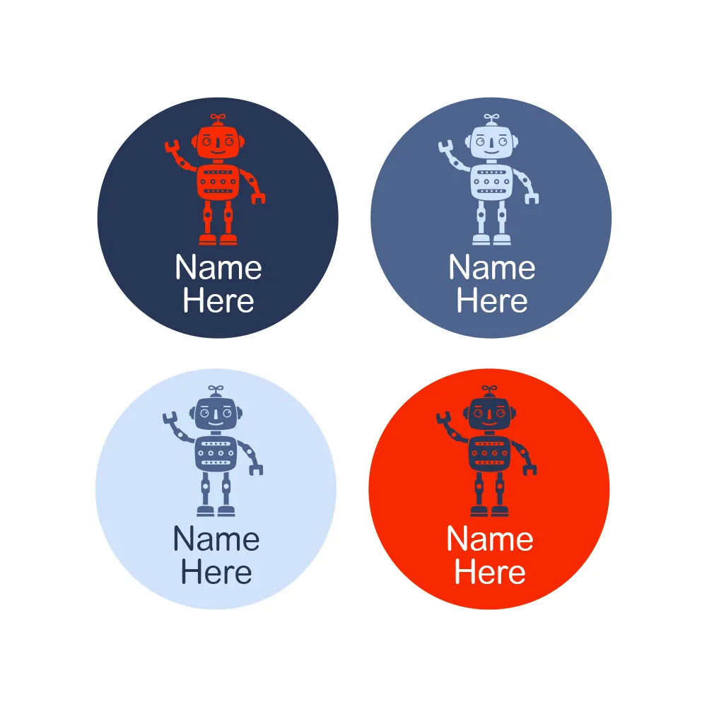Robot Round Name Labels