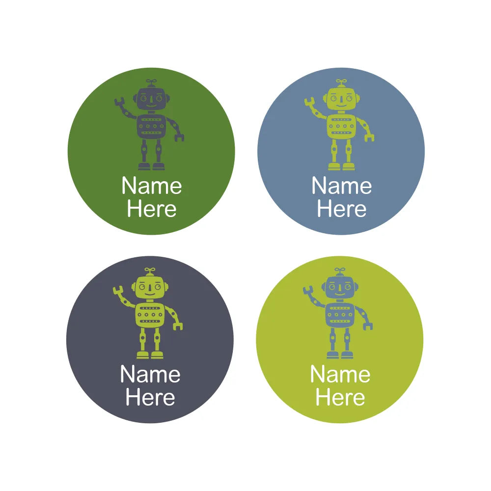 Robot Round Name Labels