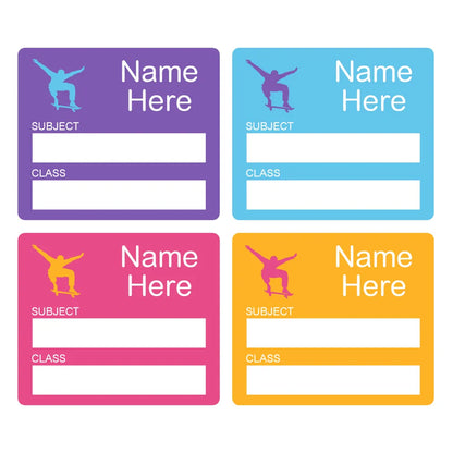 Skater School Book Labels
