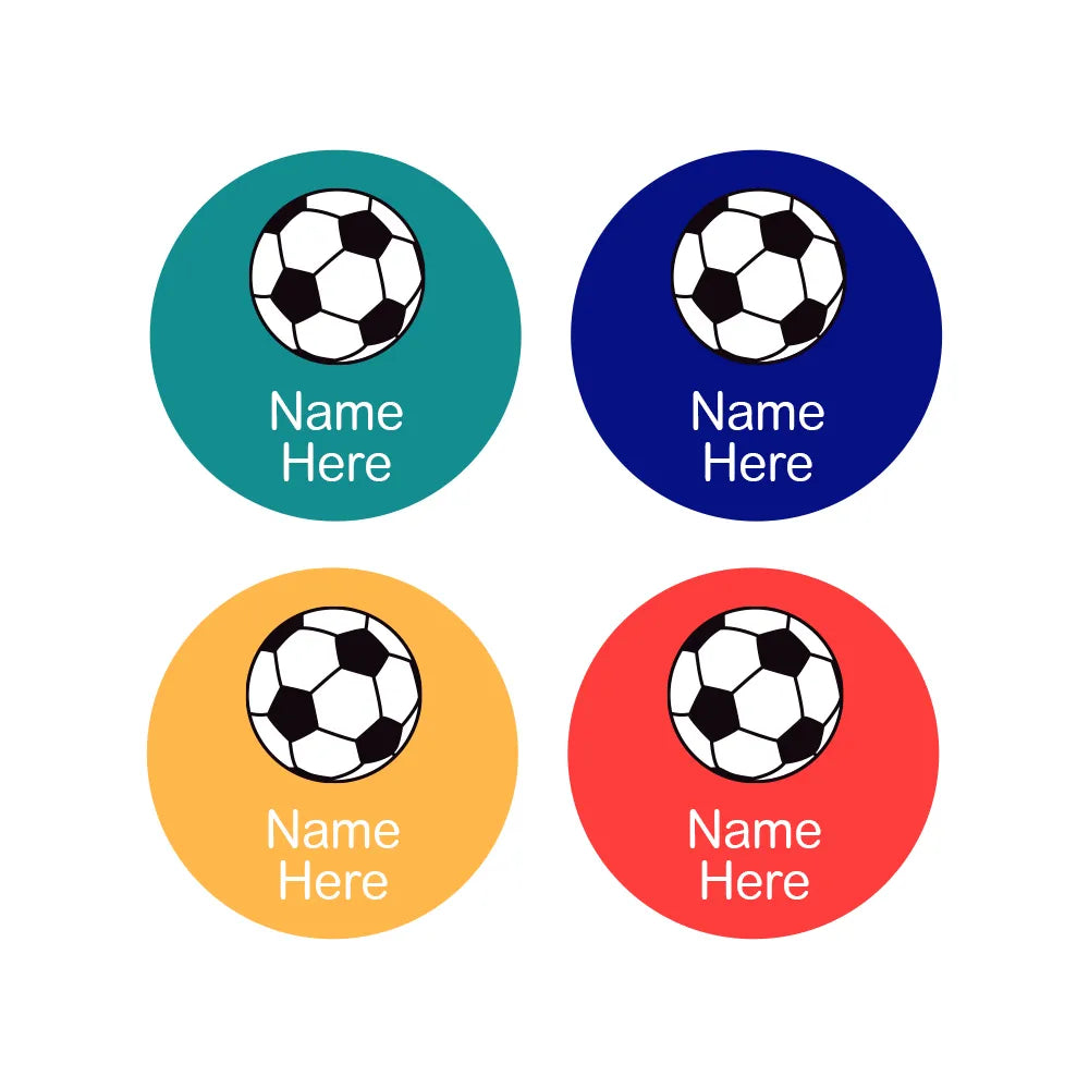 Soccer Ball Round Name Labels