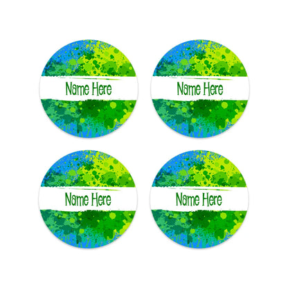 Splatter Round Name Labels