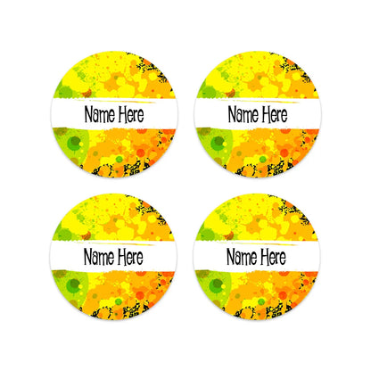 Splatter Round Name Labels