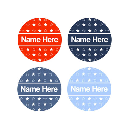 Stars Round Name Labels
