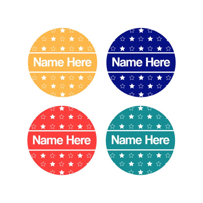 Stars Round Name Labels
