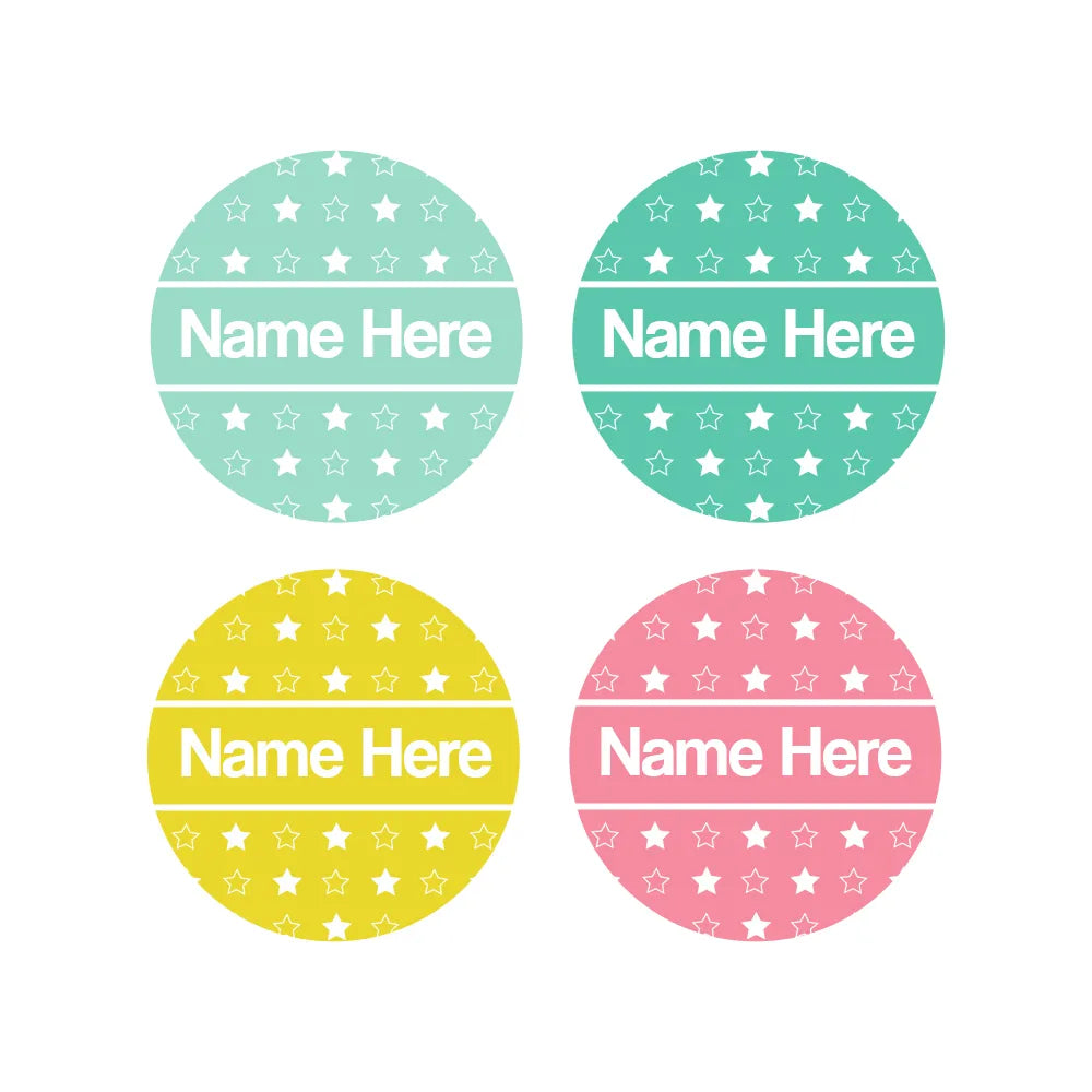 Stars Round Name Labels