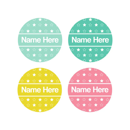 Stars Round Name Labels