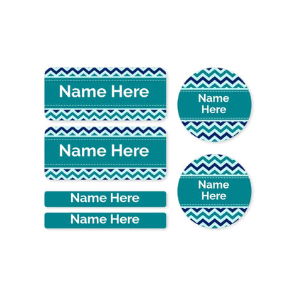 Chevron Mixed Name Label Pack