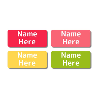 Multi Colour Rectangle Name Labels