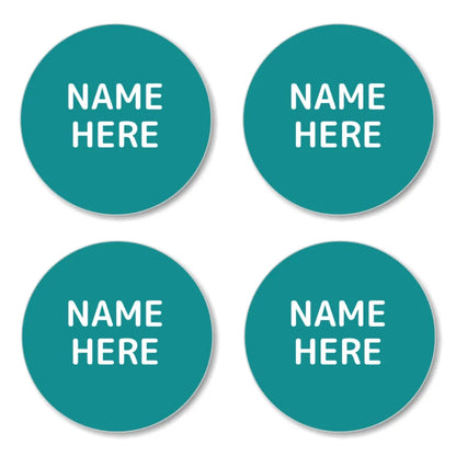Single Colour Round Name Labels