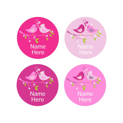 Two Birds Round Name Labels