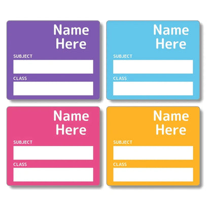 Multi Colour School Book Labels