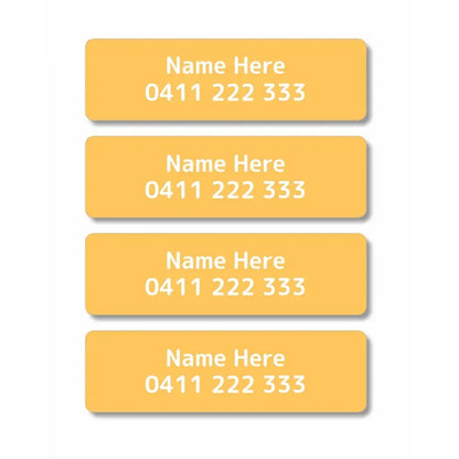 Single Colour Iron On Clothing Labels