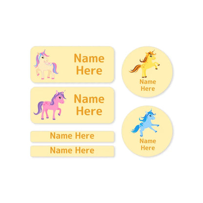 Unicorn Mixed Name Label Pack