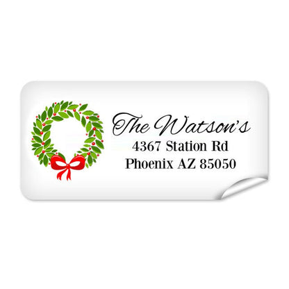 Wreath Return Address Label