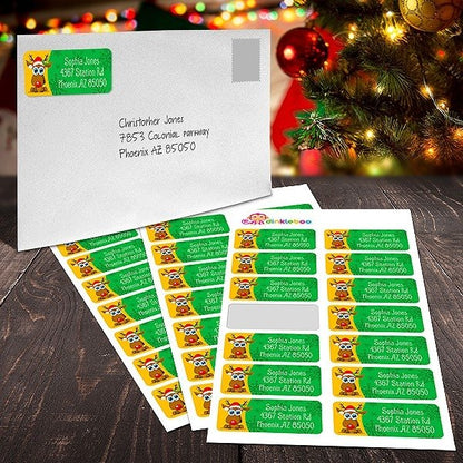 Reindeer Return Address Label